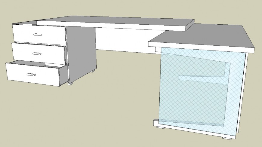 Office CAD furniture block detail 3d model layout file in dwg format